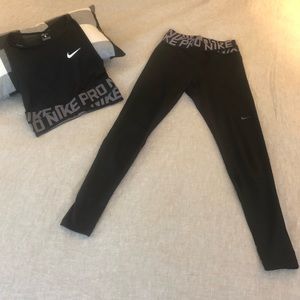 Nike Pro crossover top and legging